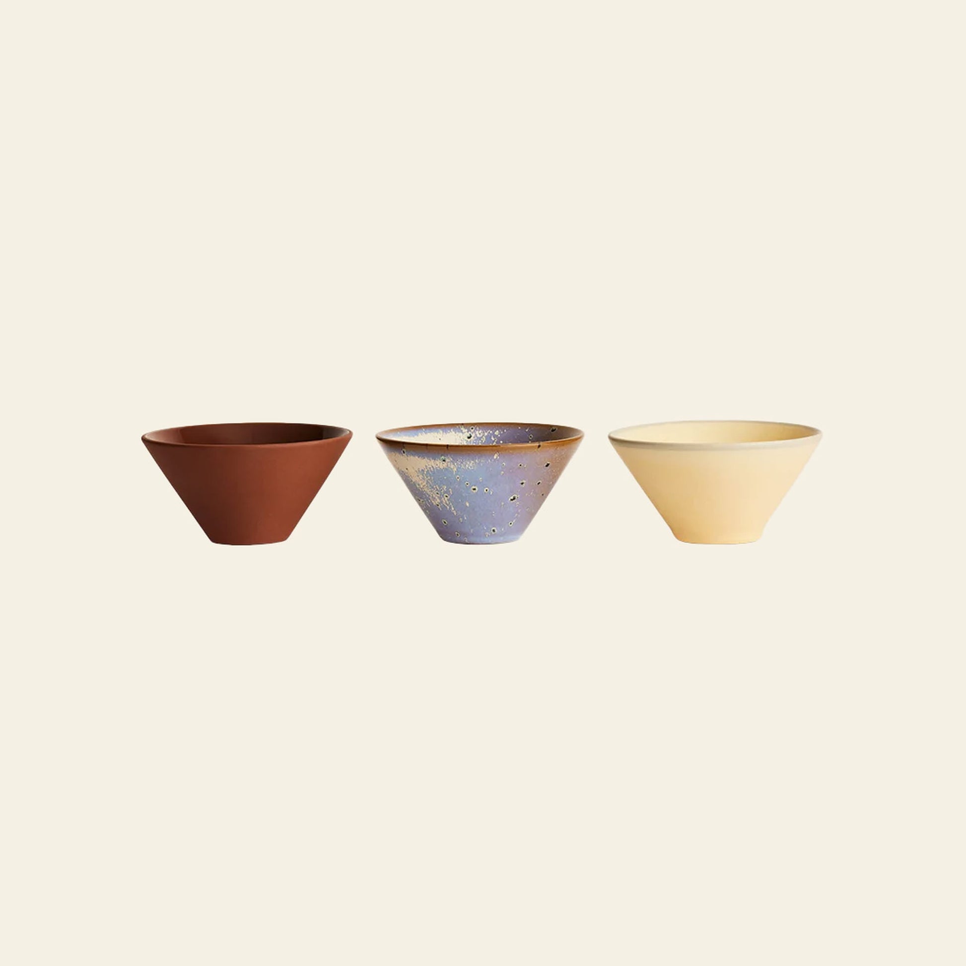 OYOY Living Design Yuka Bowl Set of 3 Dark Terracotta