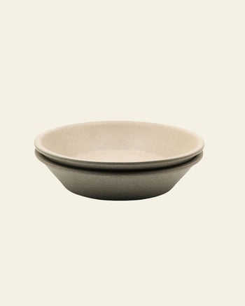 OYOY Living Design Yuka Deep Plate Set of 2 Stone