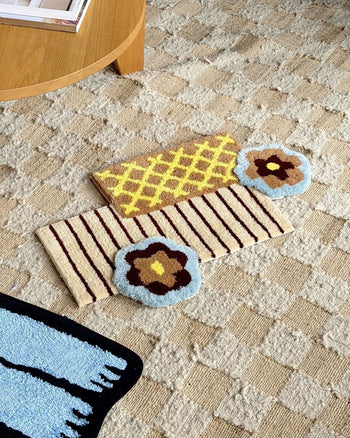 Ordinary Daily Design Deconstructed Flower Rug Blue