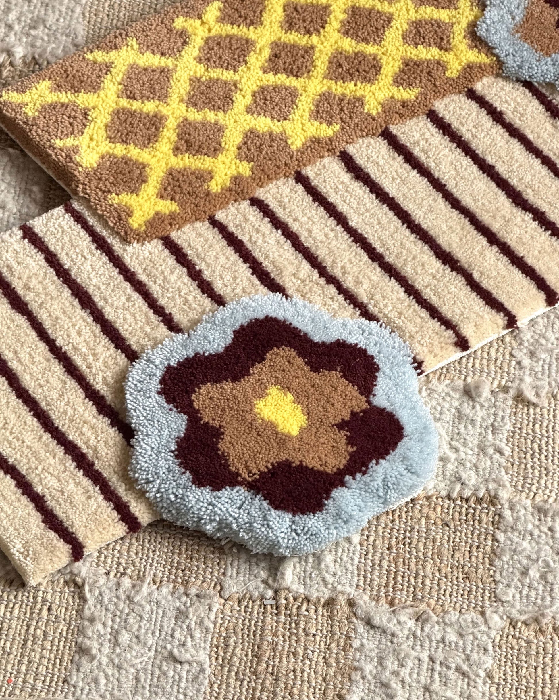 Ordinary Daily Design Deconstructed Flower Rug Blue
