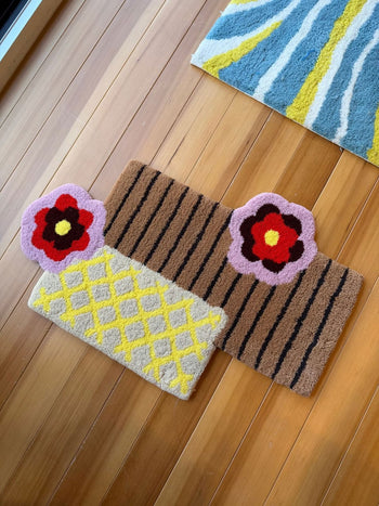 Ordinary Daily Design Deconstructed Flower Rug Pink