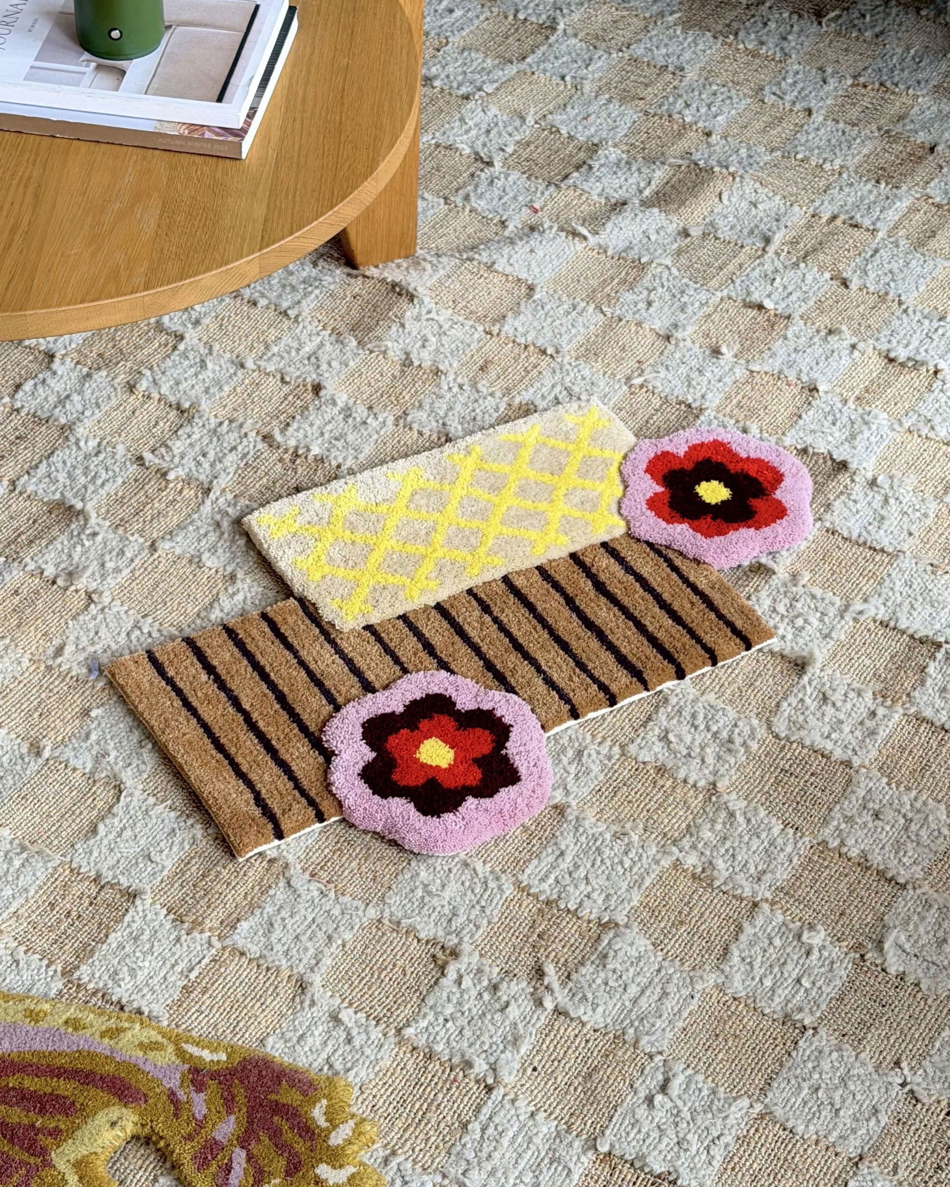Ordinary Daily Design Deconstructed Flower Rug Pink