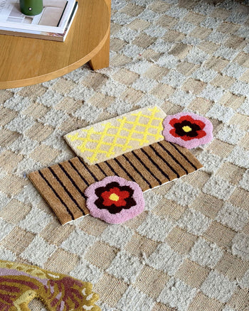 Ordinary Daily Design Deconstructed Flower Rug Pink