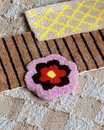 Ordinary Daily Design Deconstructed Flower Rug Pink