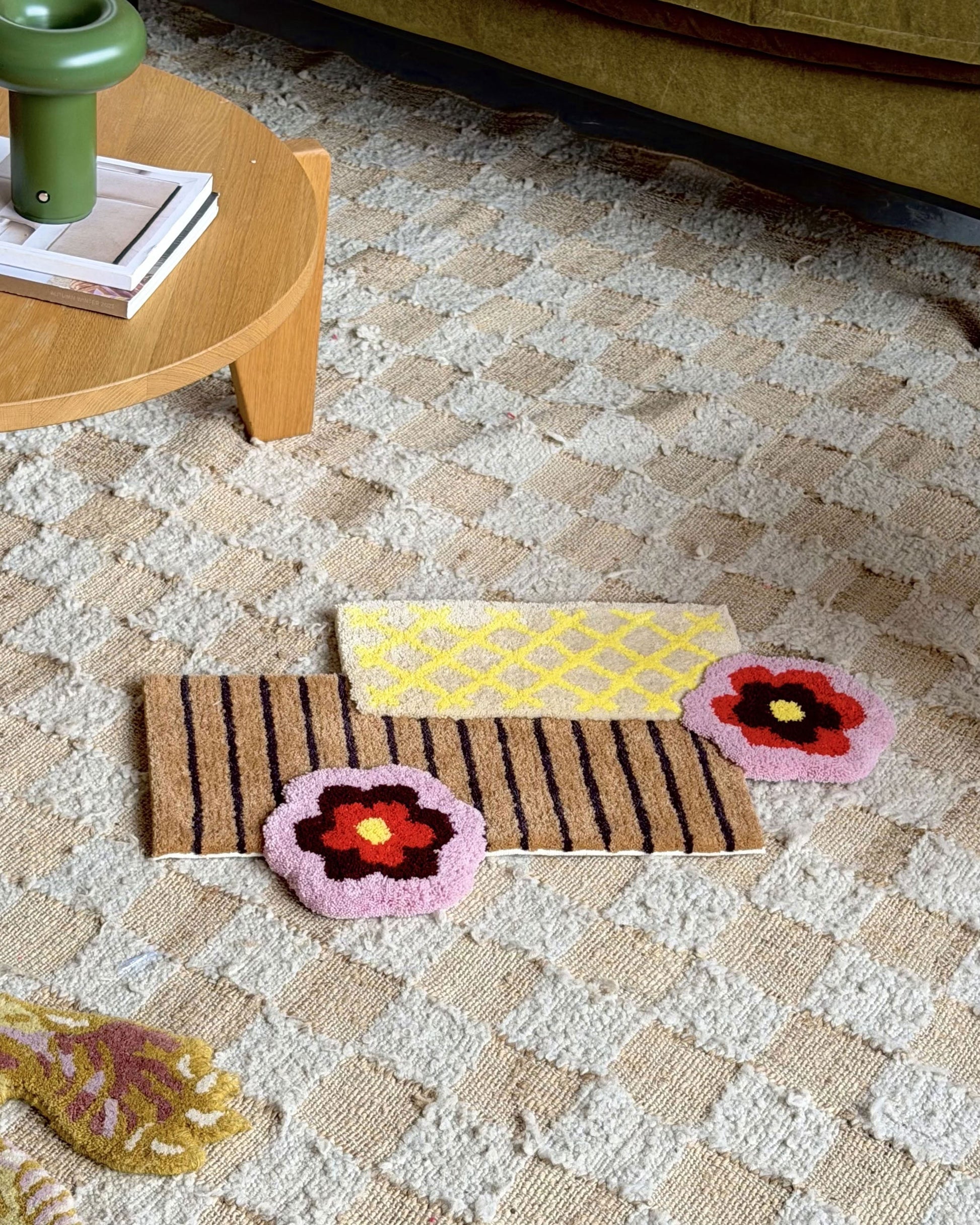 Ordinary Daily Design Deconstructed Flower Rug Pink