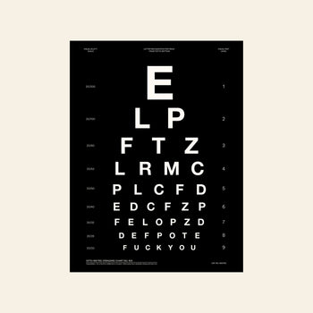 Ordinary Daily Design Eye Test Poster (30x40) Black