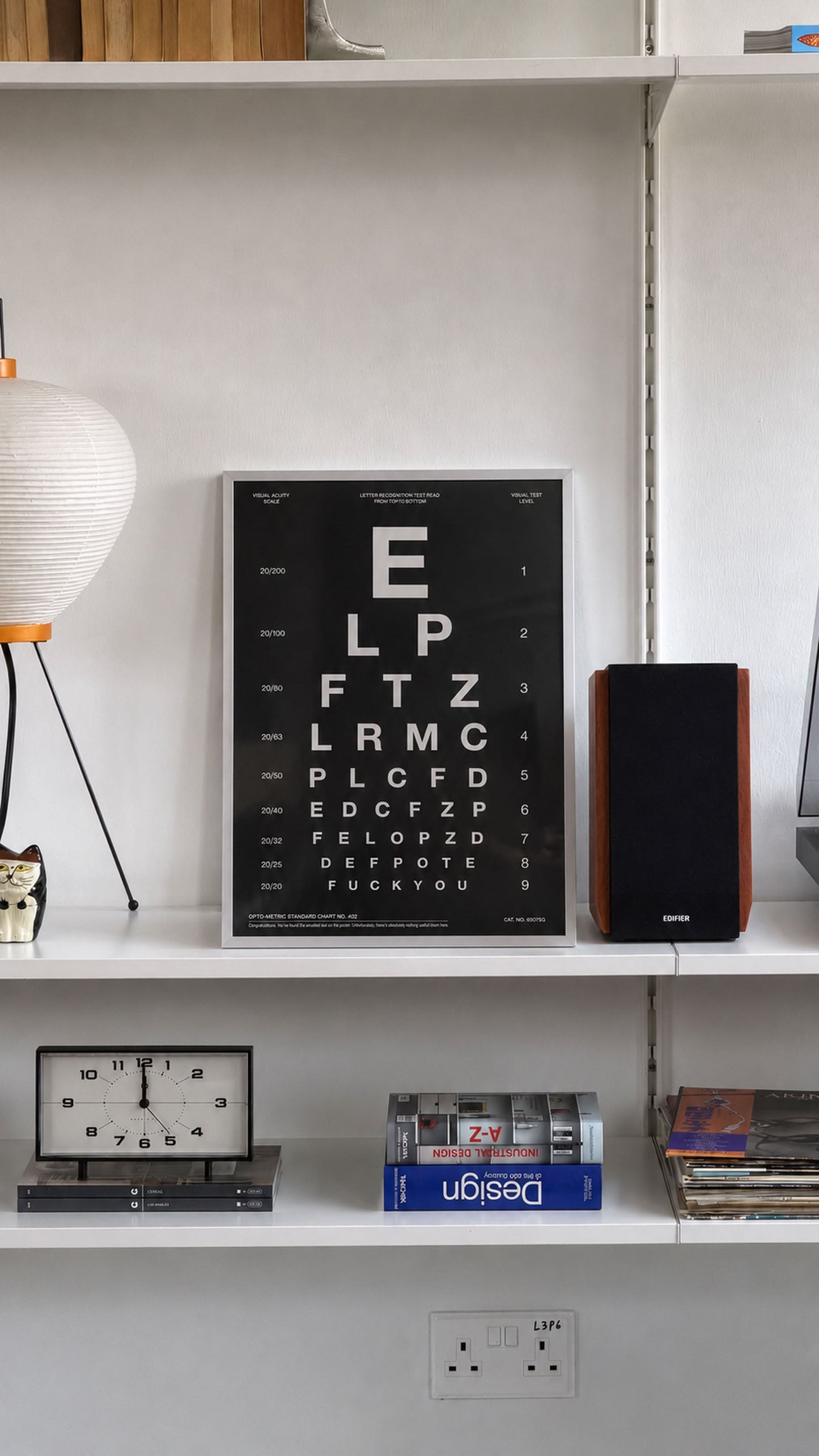 Ordinary Daily Design Eye Test Poster (30x40) - Black