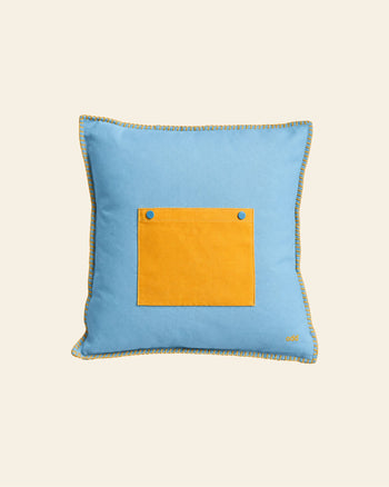 Ordinary Daily Design Pocket Cushion Cover Blue/Yellow