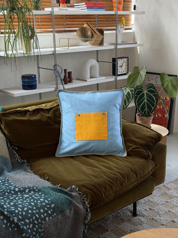 Ordinary Daily Design Pocket Cushion Cover Blue/Yellow