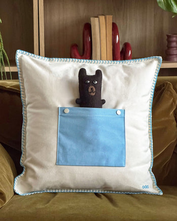 Ordinary Daily Design Pocket Cushion Cover Cream/Blue