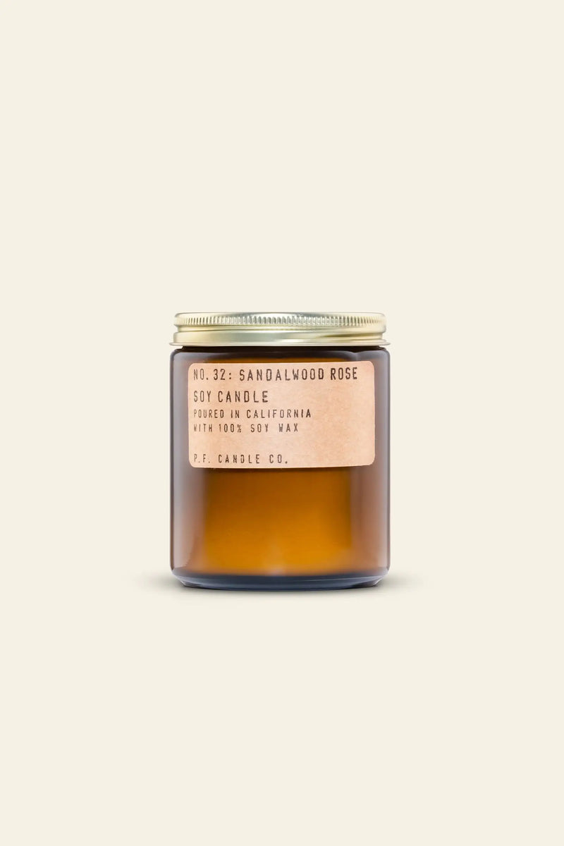 P.F. Candle Co. No. 32 Sandalwood Rose 7.2 oz Soy Candle