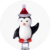 Penguin with Christmas Hat