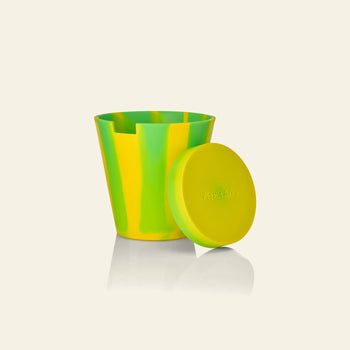 Plastic Ark Dirty Pot DP05 F5 01 Green Stripes on Yellow 2