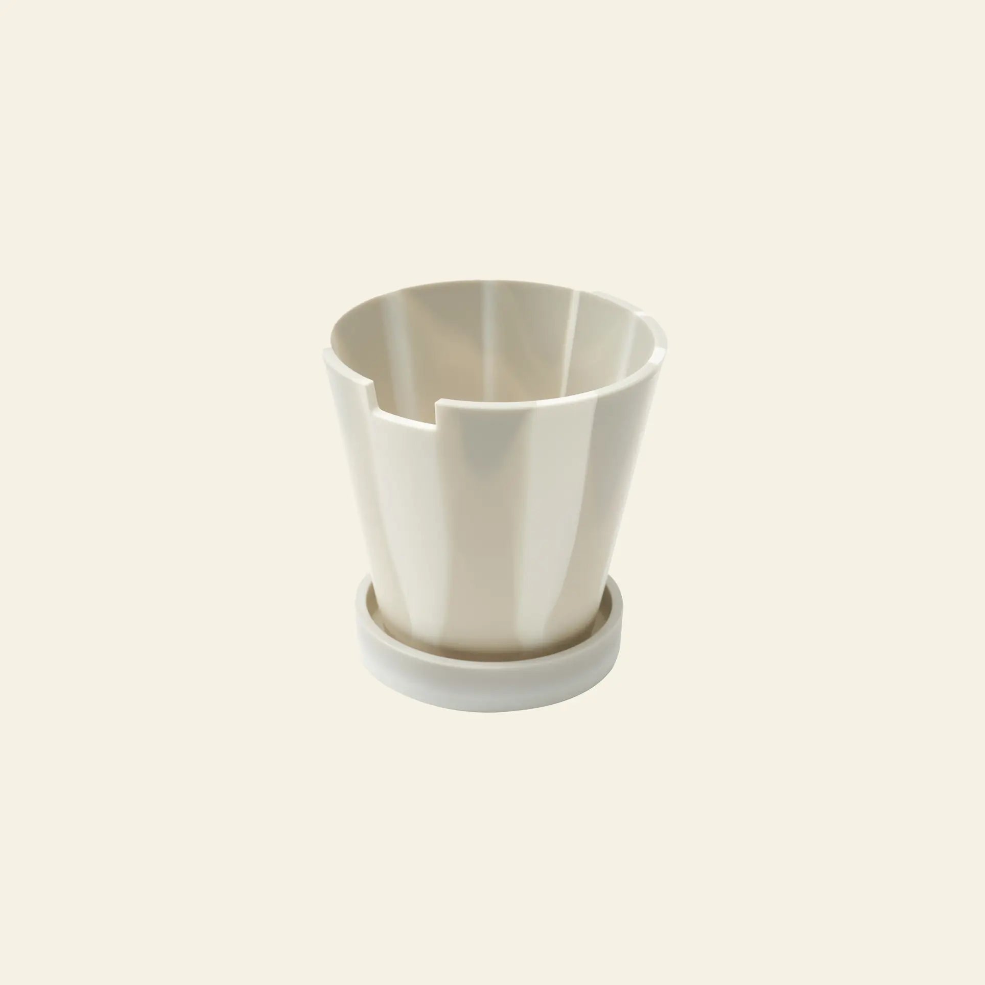 Plastic Ark Dirty Pot DP06 F5 01 Warm Grey Stripes On Ivory 2