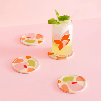 Poketo Bamboo Coasters Set Of 4 Boulders