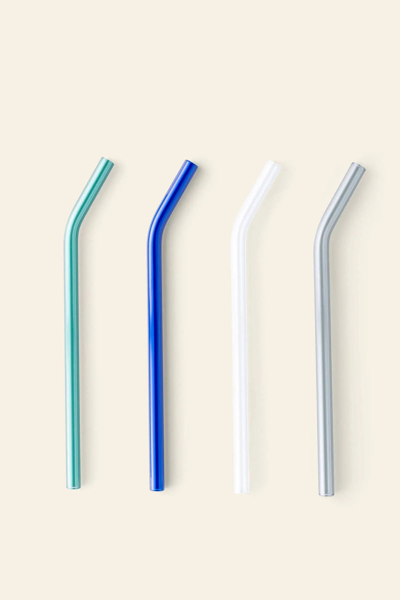 Poketo Glass Straws, Set of 4