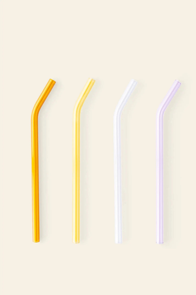 Poketo Glass Straws, Set of 4