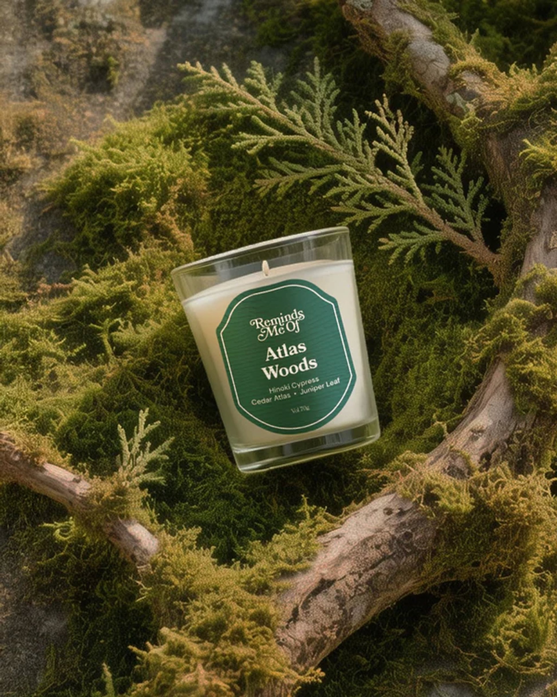 Reminds Me Of Atlas Wood Mini Votive Candle