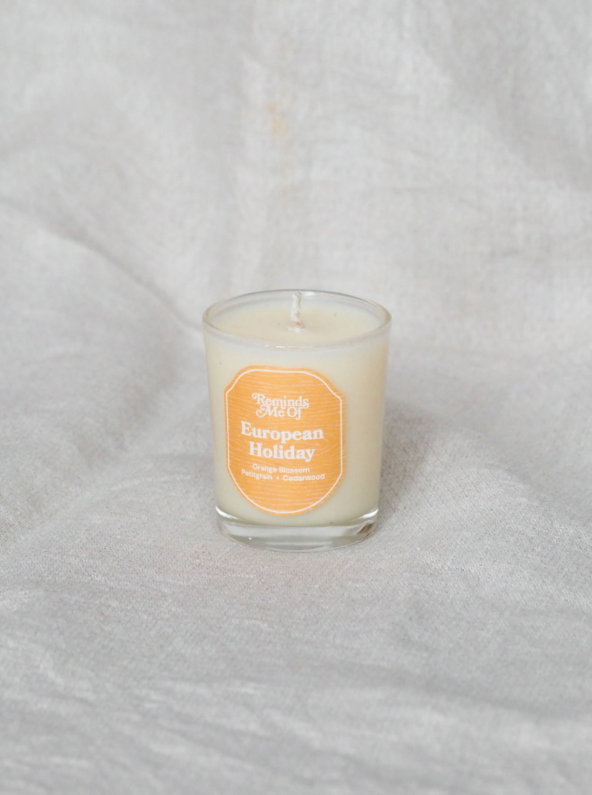 Reminds Me Of European Holiday Mini Votive Candle