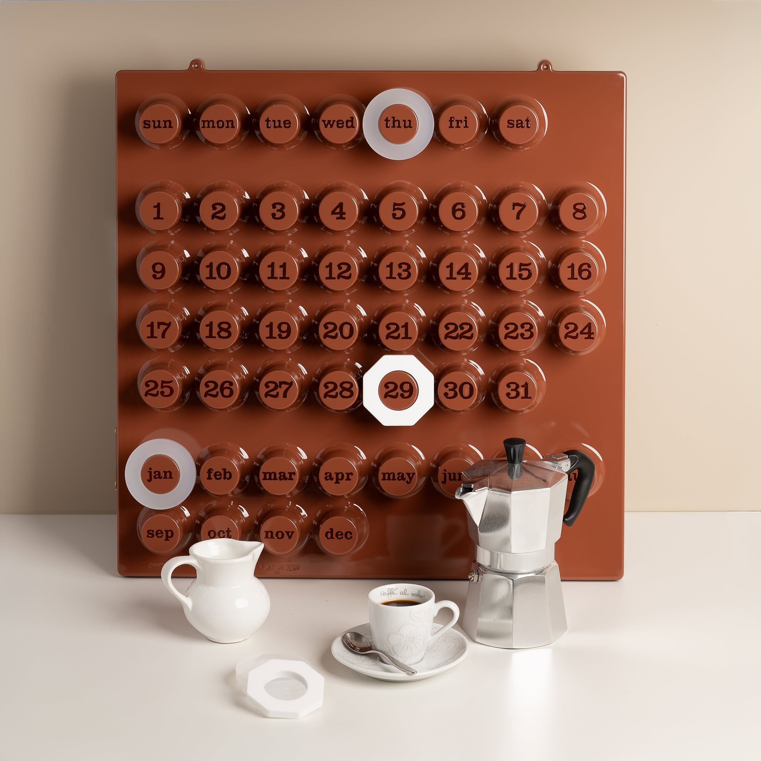 Ring A Date Limited Edition Wall Calendar - Cafè Mousse