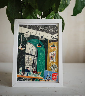 Sarah Mari Shaboyan Cozy Interior at Eat Fit Caffe Yerevan Armenia Print 3