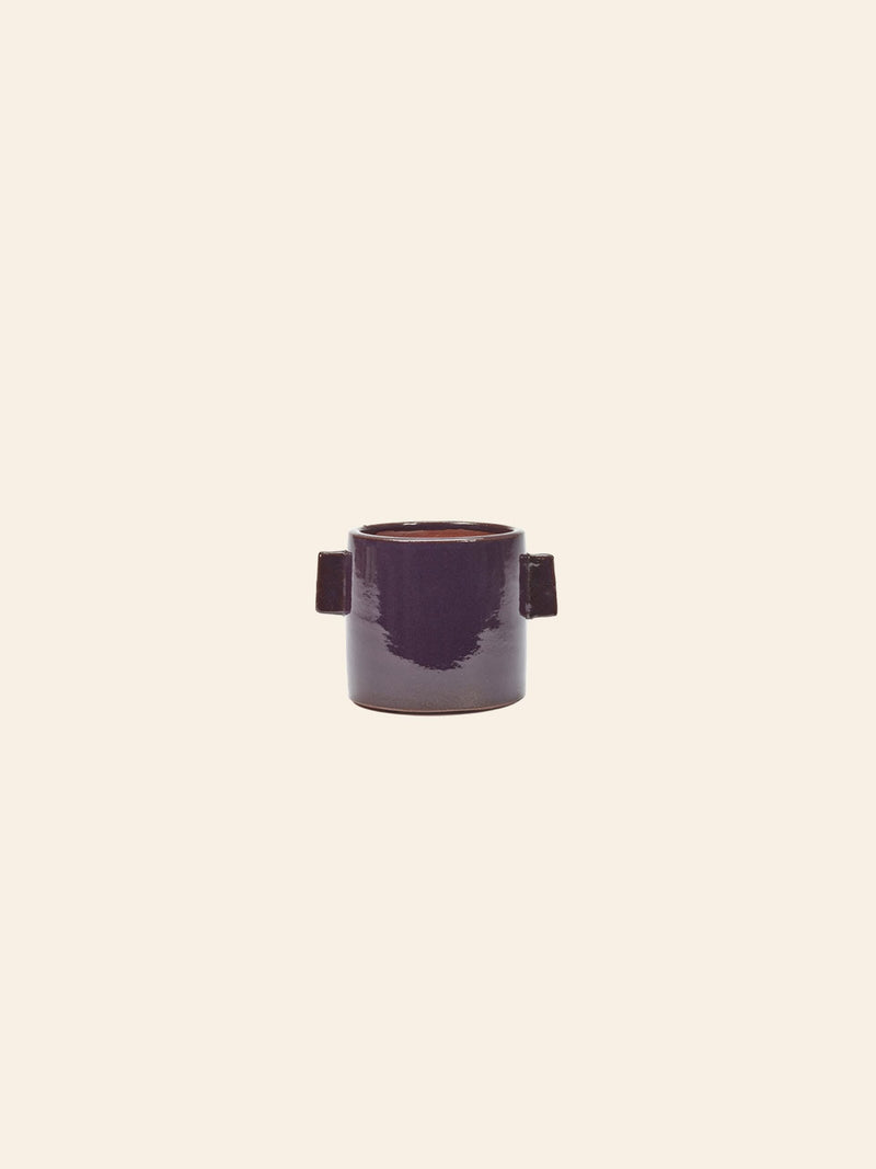 Serax Urban Jungle Glazed Flower Pot M - Aubergine