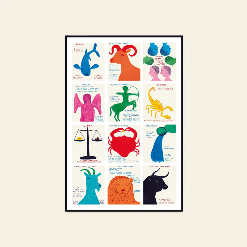Shrig Shop David Shrigley - Signs Of The Zodiac (61x91.5)