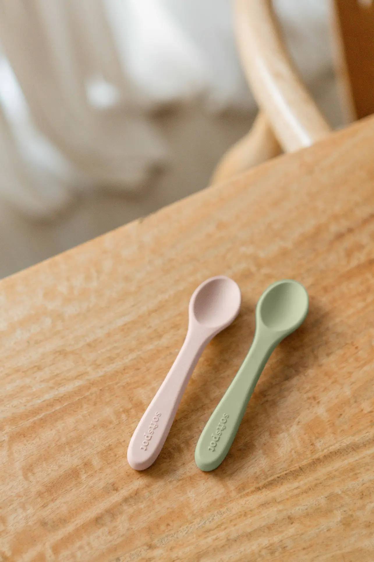 Soft Spot Soft Baby Spoons Set of 2 Matcha & Ube