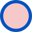 Soft Pink With Electric Blue Rim