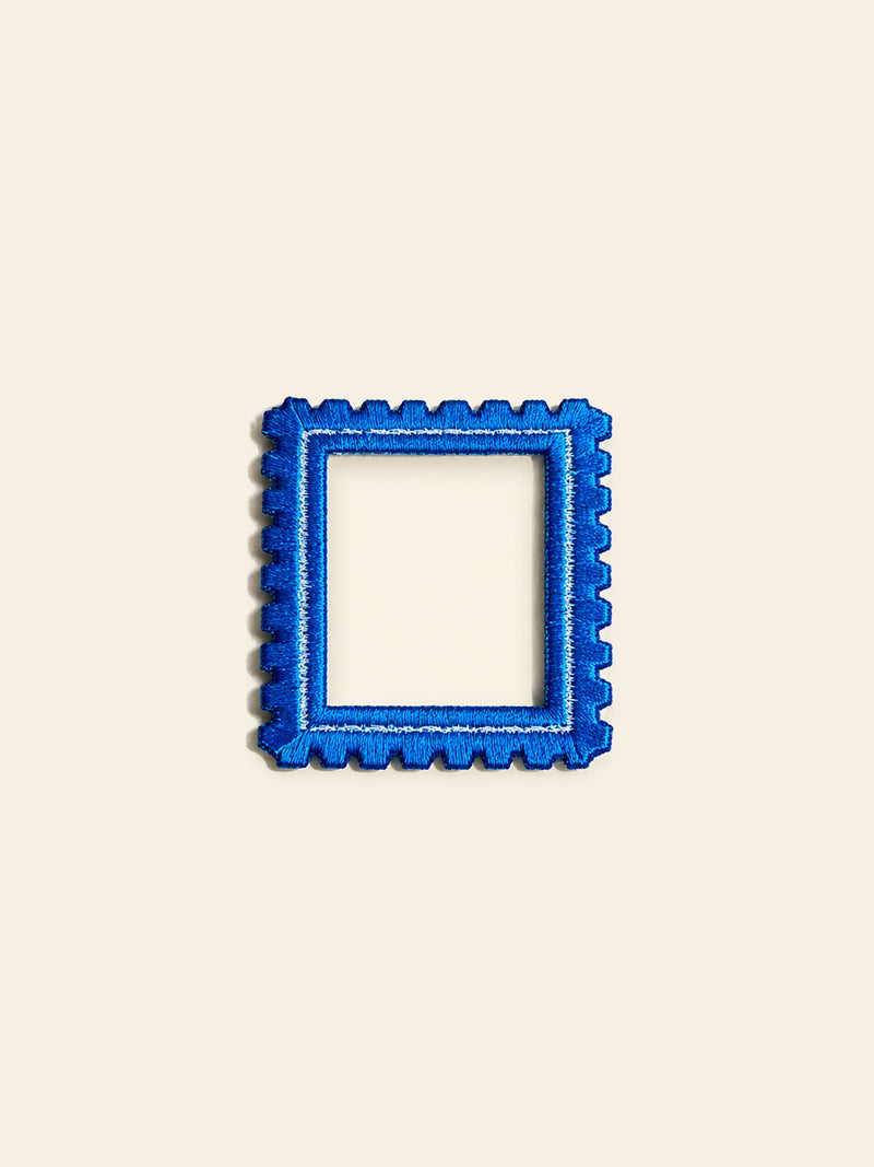 Stacked Store Blue Stamp Frame Patch