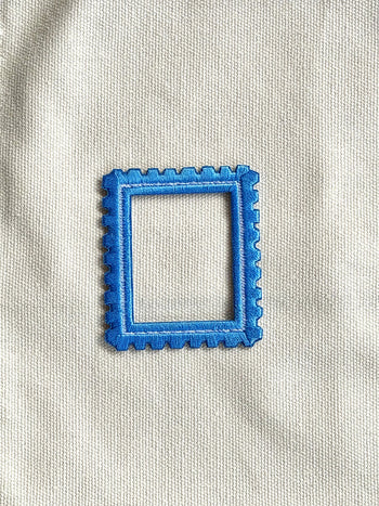 Stacked Store Blue Stamp Frame Patch
