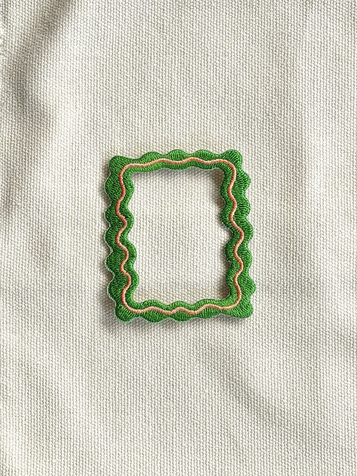 Stacked Store Green Wavy Frame Patch