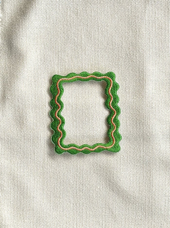 Stacked Store Green Wavy Frame Patch