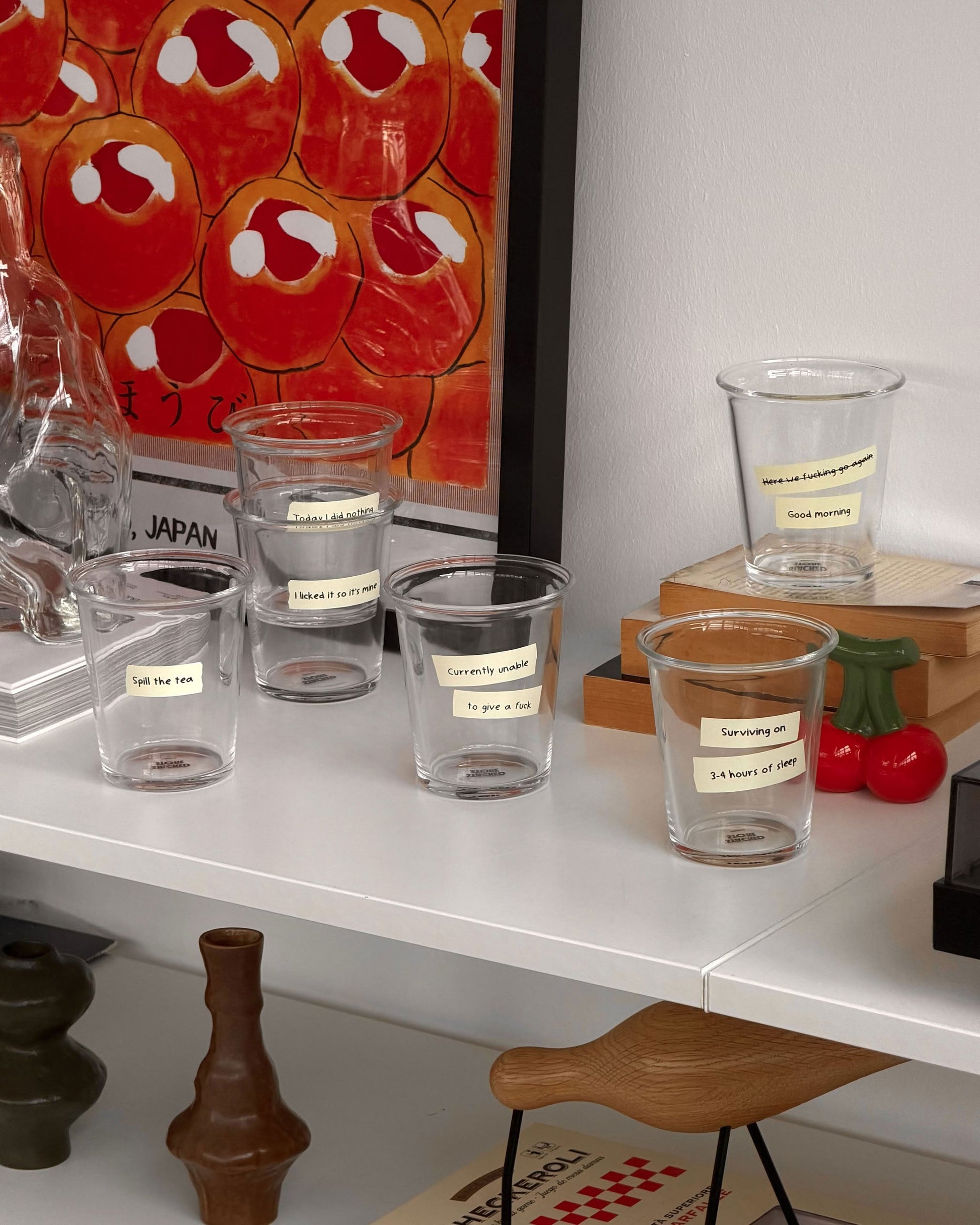 Stacked Store Reality Check Cups Set of 6