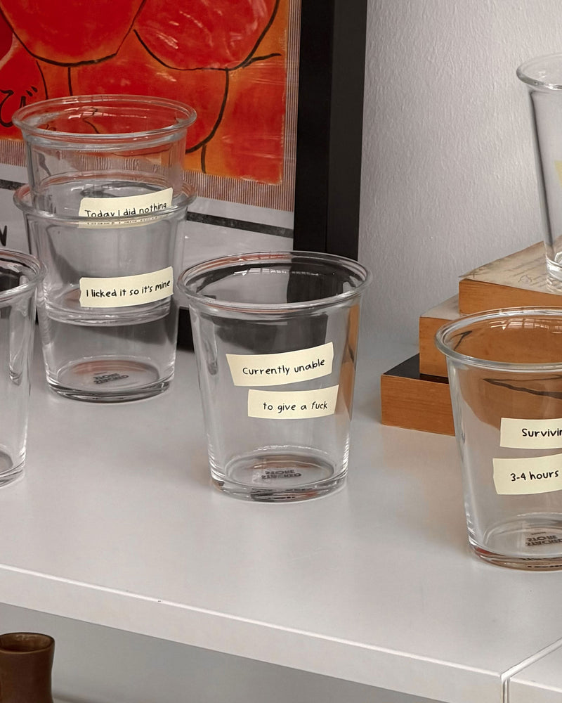 Stacked Store Reality Check Cups, Set of 6