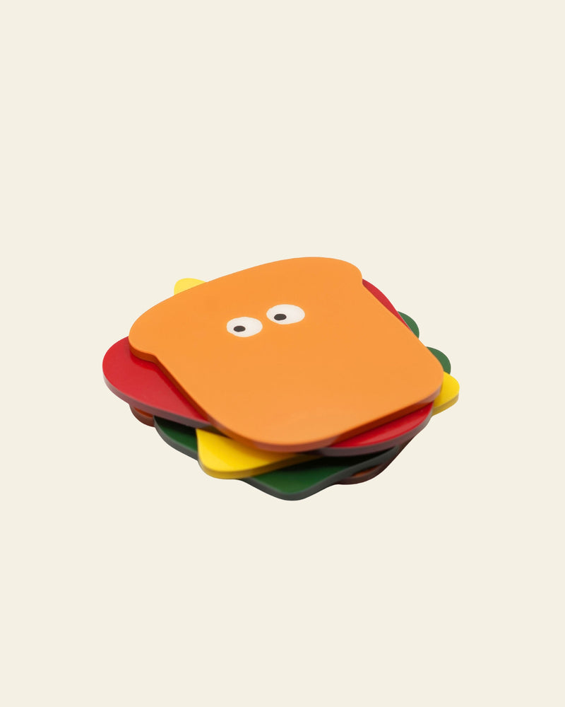 Stacked Store x Don't Runaway Sandwich 联名杯垫，5件套