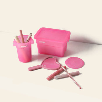 THOR Mini Totes Box With Lid DC Clear Pink