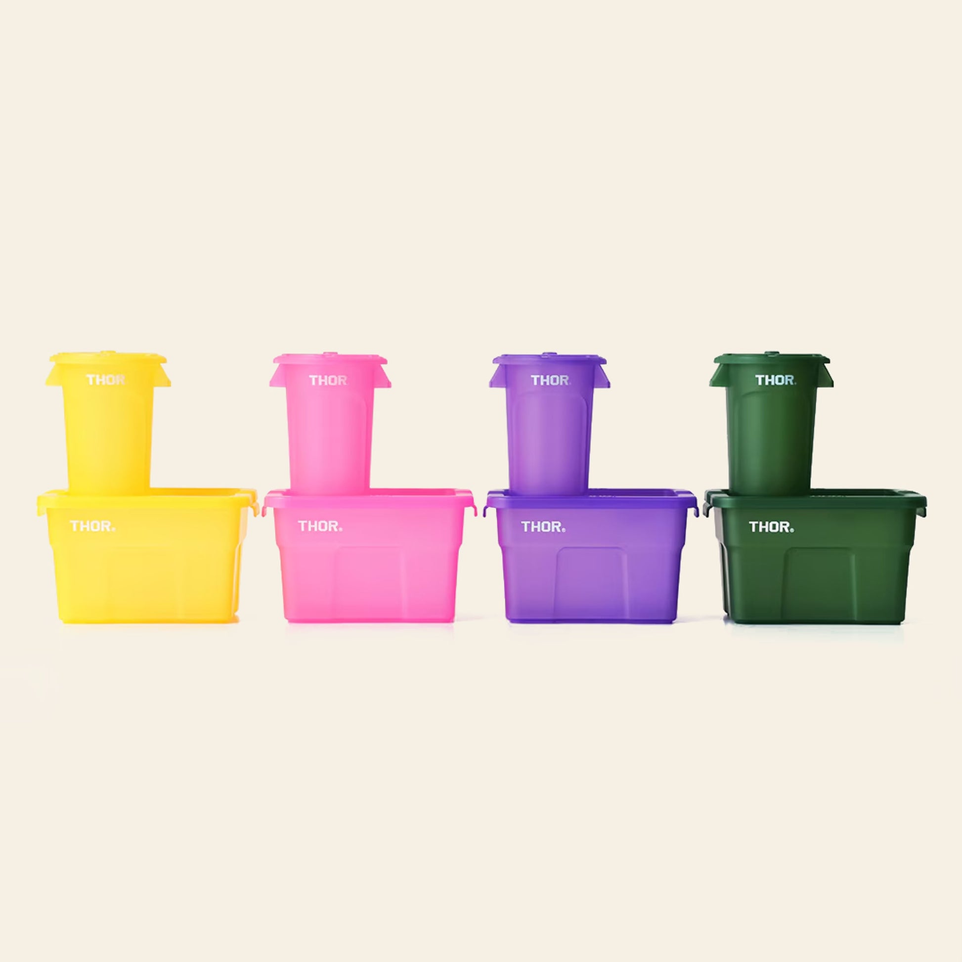 THOR Mini Totes Box With Lid DC Clear Pink