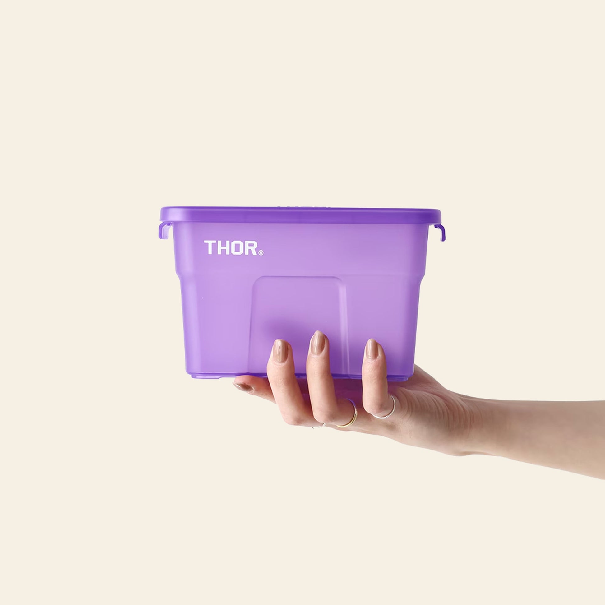 THOR Mini Totes Box With Lid DC Clear Purple