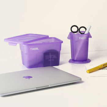 THOR Mini Totes Box With Lid DC Clear Purple