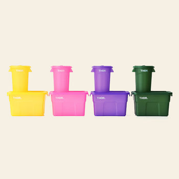 THOR Mini Totes Box With Lid DC Clear Purple