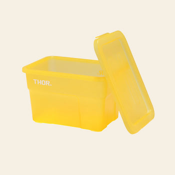 THOR Mini Totes Box With Lid DC Clear Yellow