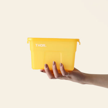 THOR Mini Totes Box With Lid DC Clear Yellow