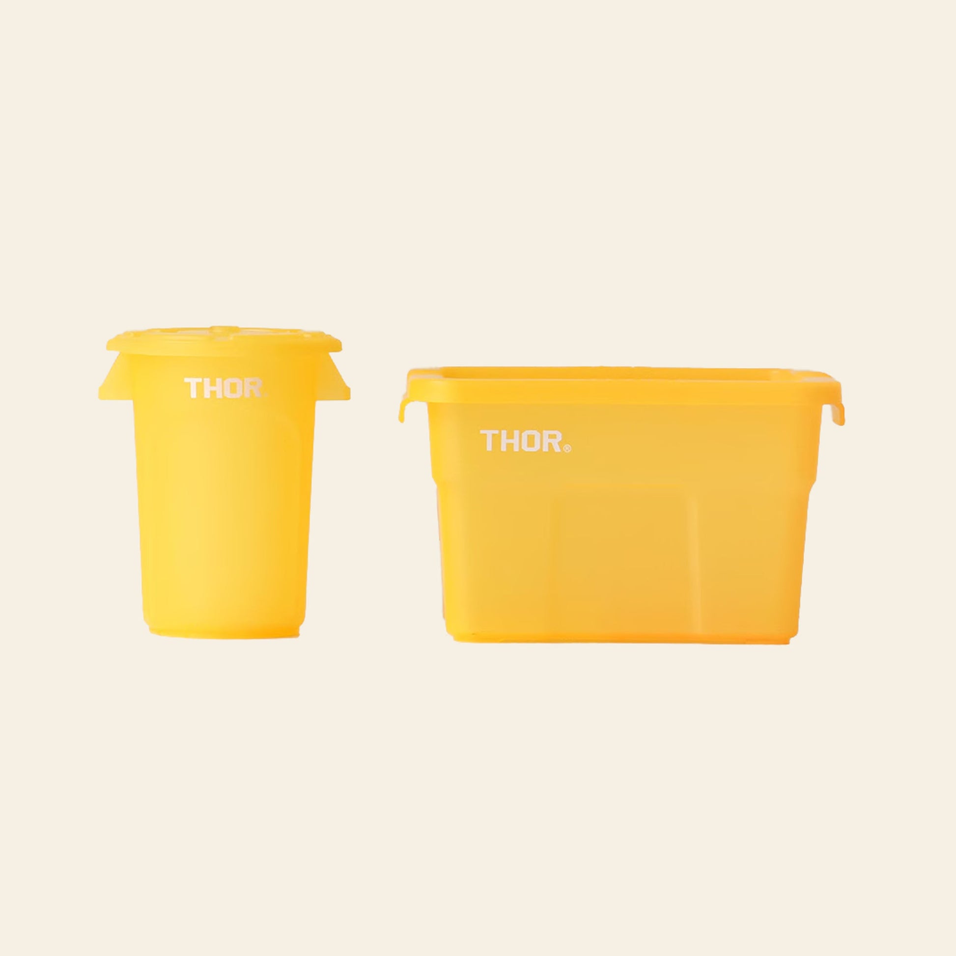 THOR Mini Totes Box With Lid DC Clear Yellow