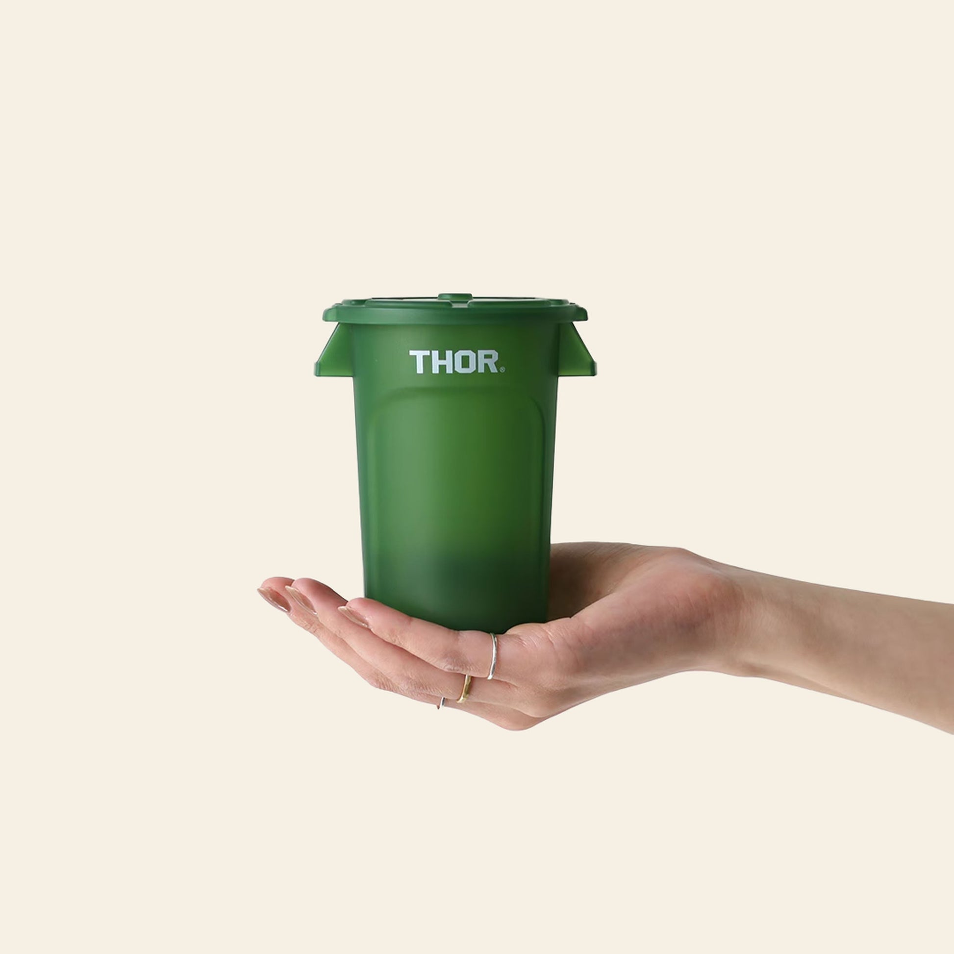 THOR Round Mini Container DC Clear Green