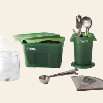 THOR Round Mini Container DC Clear Green