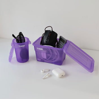 THOR Round Mini Container DC Clear Purple