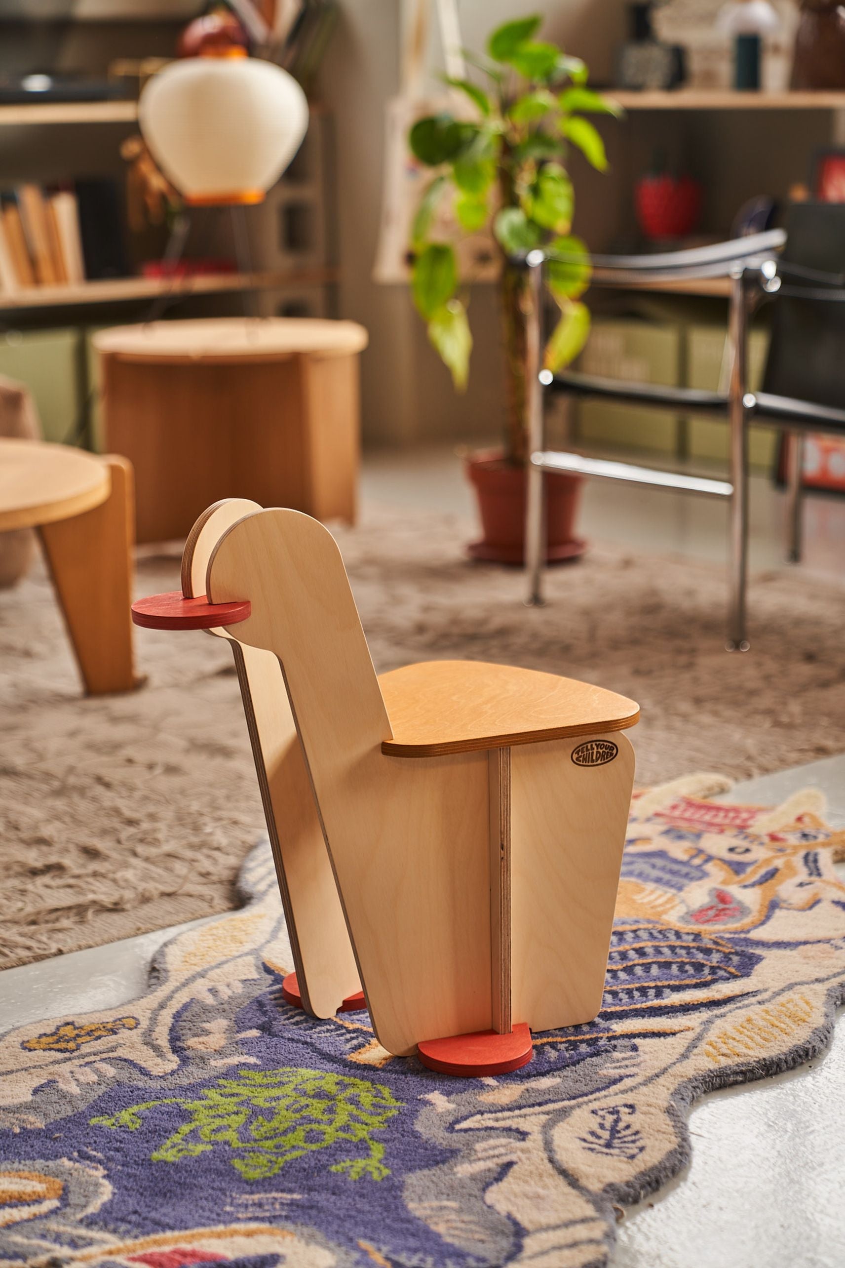 Tell Your Children x Snug Woodwork The Seating Duck Red and Ochre