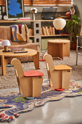 Tell Your Children x Snug Woodwork The Seating Duck Red and Ochre