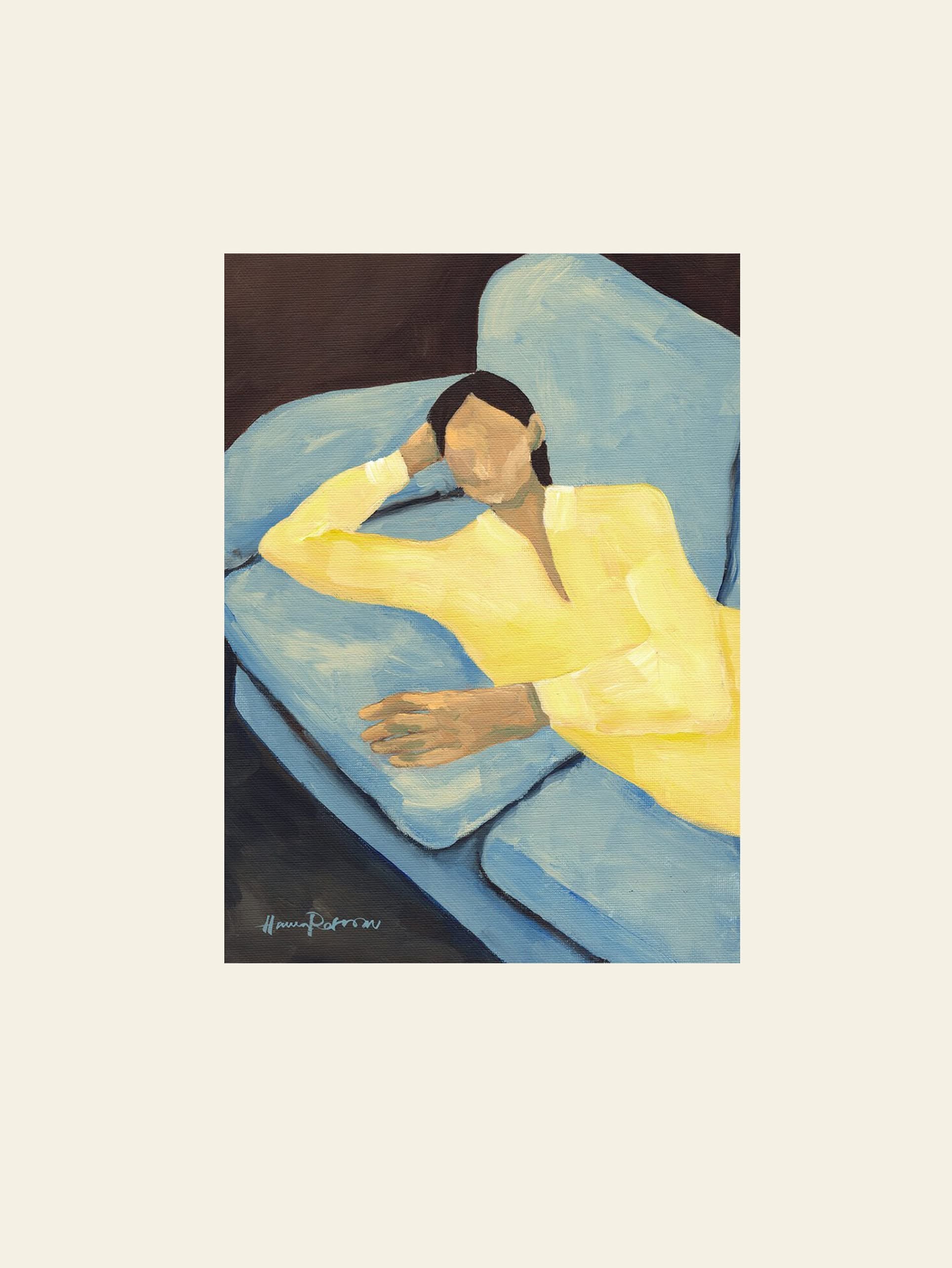The Poster Club Hanna Peterson Blue Sofa (30x40) Poster